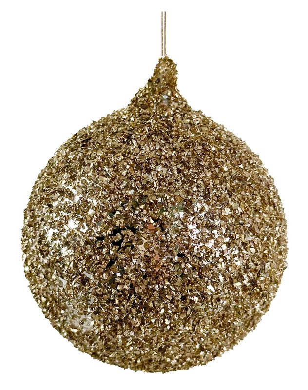 Glitter ball Champagne 8cm