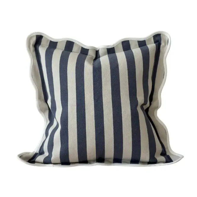 Hovedbilde Chloe putetrekk Navy med striper 45*45cm