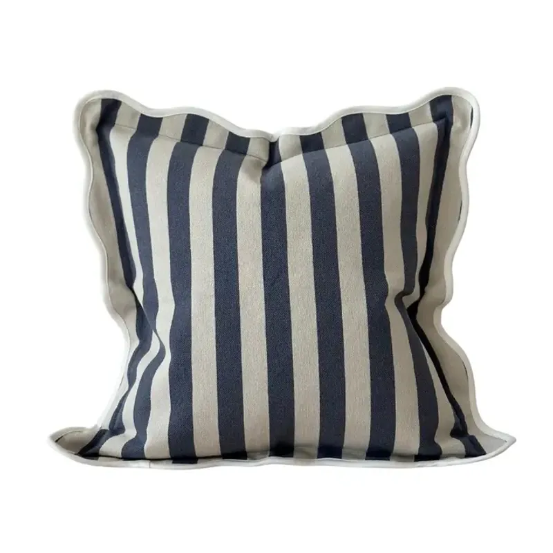 Chloe putetrekk Navy med striper 45*45cm