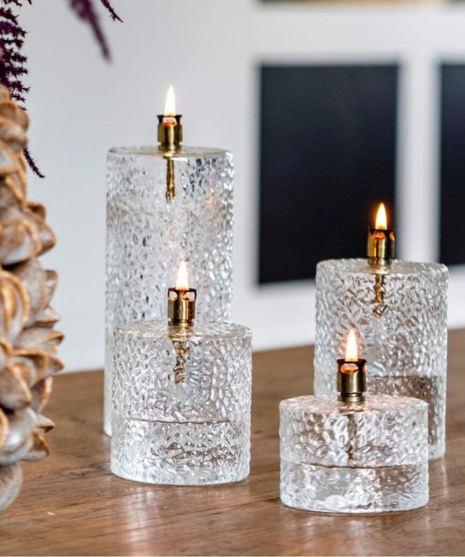 Peri Oljelampe Cylinder Hammered 11cm