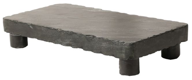 Hovedbilde Marmorfat på ben Sort 30*15cm