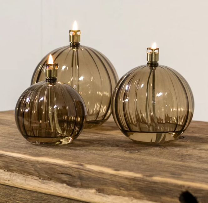 Hovedbilde Peri Oljelampe Rund Elegant Champagne Large