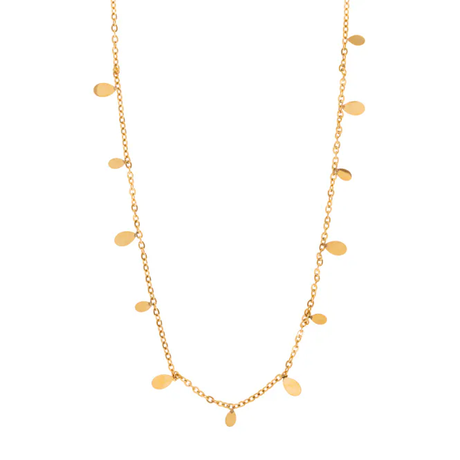 Hovedbilde LIA - TINY OVAL NECKLACE  STAINLESS STEEL