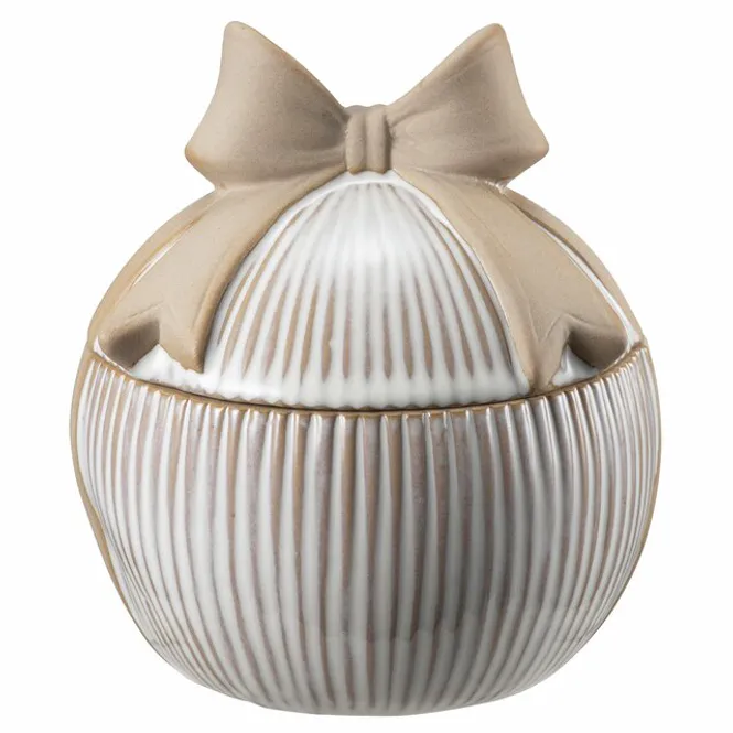Hovedbilde Krukke med sløyfelokk Beige