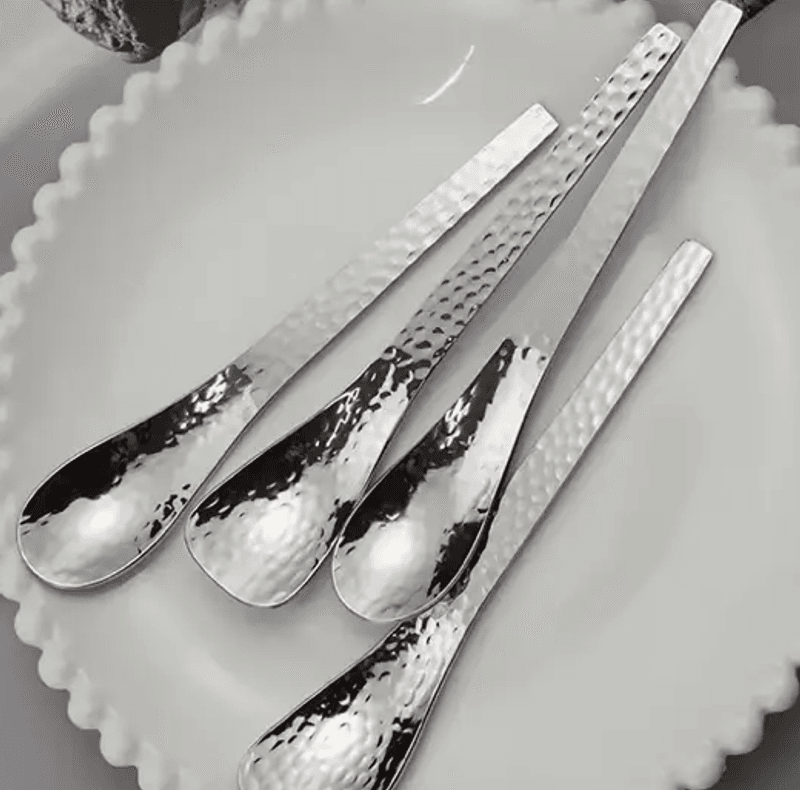Hammered Dessertskjeer 4pk 