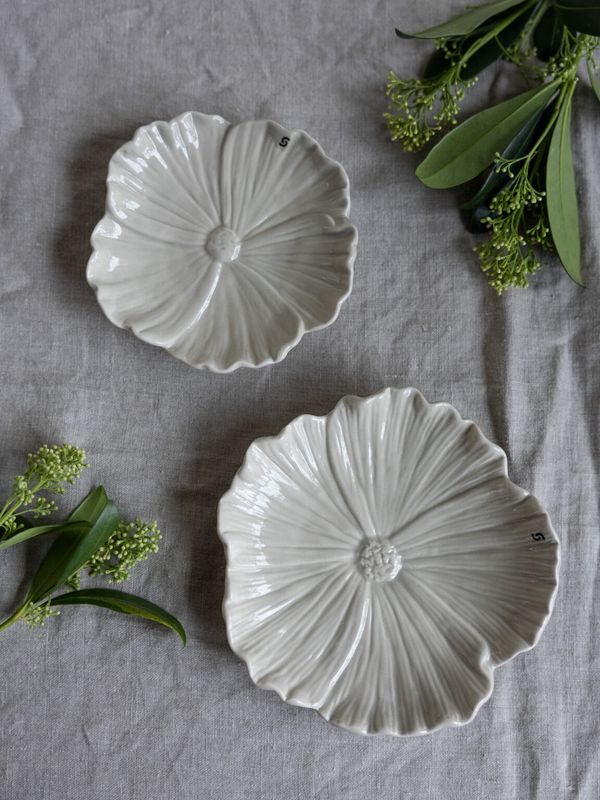 Blomster Fat Beige 13cm